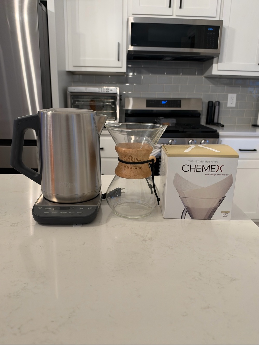 Ninja Precision Kettle + BRCC Chemex Pour Over Coffee Maker & Filters Bundle